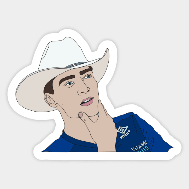 George Russell- Cowboy Sticker by crashstappen